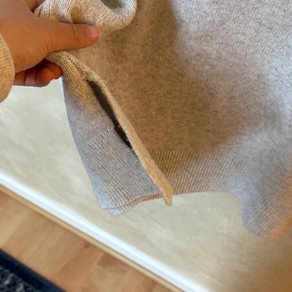 LOFT Light Gray Cowl Neck Sweater - Picture 4 of 5